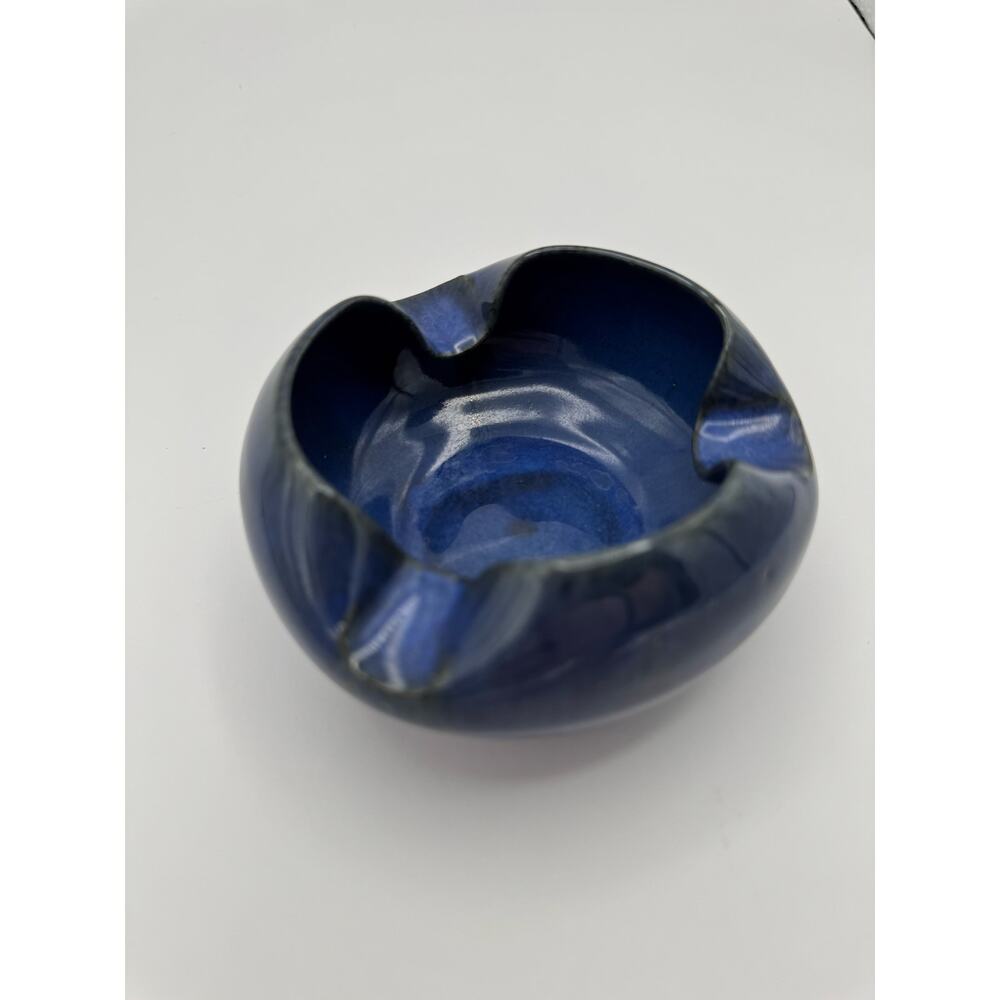 Vintage Pottery Dish Blue